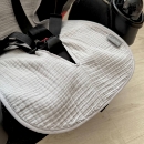 Inserție pentru scaun auto sau cărucior din muselină, gri (5)